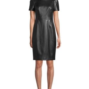 Calvin Klein Black Leather Dress